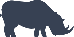 Rhinoceros Grazing Sticker