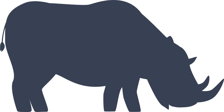 Rhinoceros Grazing Sticker