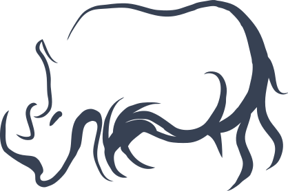 Rhinoceros Outline Sticker