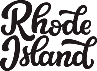 Rhode Island Calligraphy Sticker