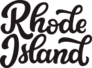 Rhode Island Calligraphy Sticker