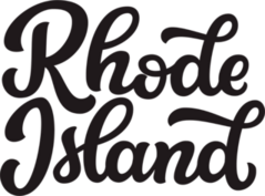 Rhode Island Calligraphy Sticker