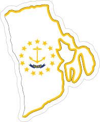 Rhode Island Flag State Sticker