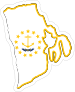 Rhode Island Flag State Sticker