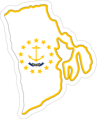 Rhode Island Flag State Sticker