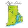 Rhode Island Map Detailed Illustration Sticker