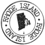 Rhode Island Map Silhouette Postal Passport Stamp Sticker