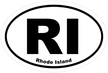 Rhode Island Ri Oval Sticker