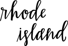 Rhode Island Script Text Sticker