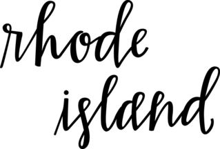 Rhode Island Script Text Sticker