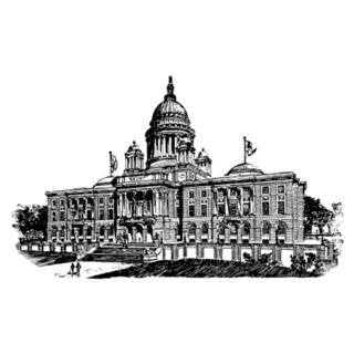 Rhode Island State House Historic Capitol Vintage Sticker