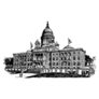 Rhode Island State House Historic Capitol Vintage Sticker