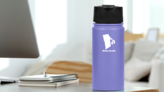 Rhode Island State Sticker on a Water Bottle (New) example