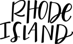 Rhode Island Text Sticker