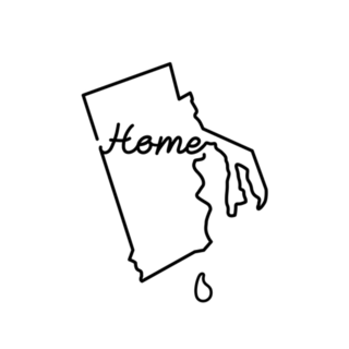 Rhode Island Us State Outline Map Home Sticker