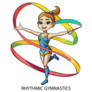 Rhythmic Gymnastics Ribbon Sticker