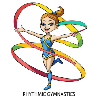 Rhythmic Gymnastics Ribbon Sticker
