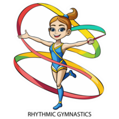 Rhythmic Gymnastics Ribbon Sticker