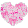 Ribbon Bow Heart Sticker