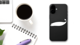 Ribbon Fish Sticker on a Phone (New) example