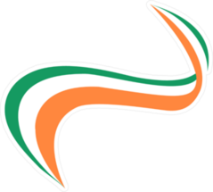 Ribbon In The Color Of The Flag Of Ireland Sticker