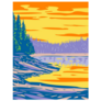 Ribbon Lake In  Yellowstone National Park, Montana Sticker