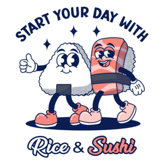 Rice And Sushi Cute Sticker