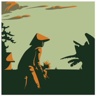 Rice Farmer Vietnam Illustration Sticker