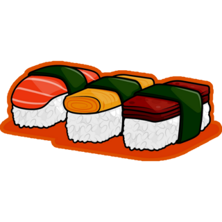 Rice Sushi Bright Sticker