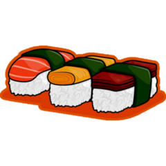 Rice Sushi Bright Sticker