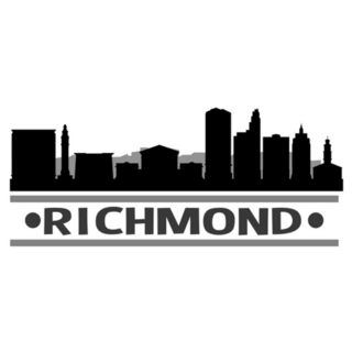 Richmond Skyline Silhouette Design City Sticker