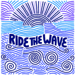 Ride The Wave Inspirational Hawaiian Saying Sticker