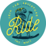 Ride The Wave Surfing Dinosaur Sticker