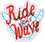 Ride The Wave Surfing Lettering Sticker