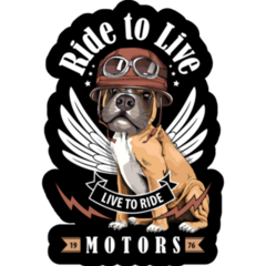 Ride To Live Boxer Sticker