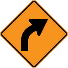 Right Curve Sticker