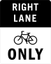 Right Lane Bikes Only Sticker
