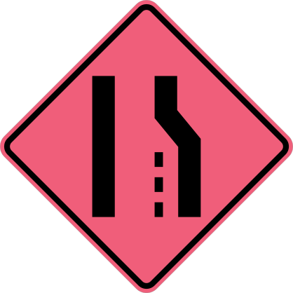 Right Lane Moves Over Sticker