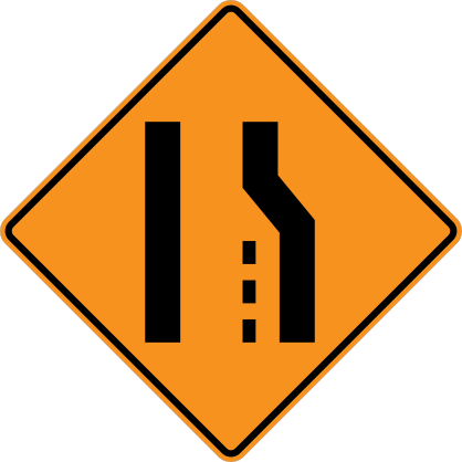 Right Lane Moving Over Sticker