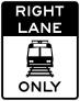 Right Lane Only Sticker