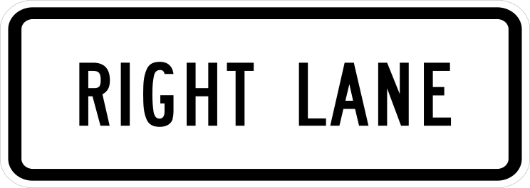 Right Lane Sticker
