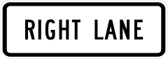 Right Lane Sticker