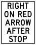 Right On Red Arrow After Stop Sticker