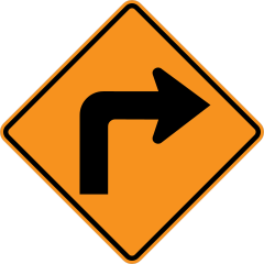 Right Turn Sticker