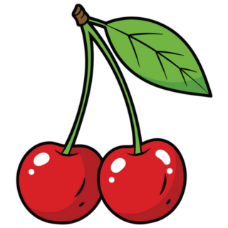 Ripe Red Cherries Sticker