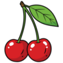 Ripe Red Cherries Sticker