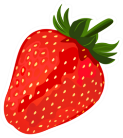 Ripe Red Strawberry Sticker