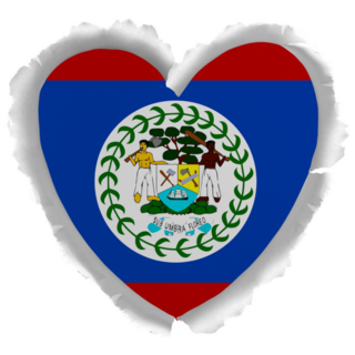 Ripped Belize Heart Sticker