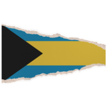 Ripped Flag Bahamas Sticker