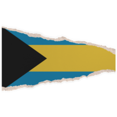 Ripped Flag Bahamas Sticker